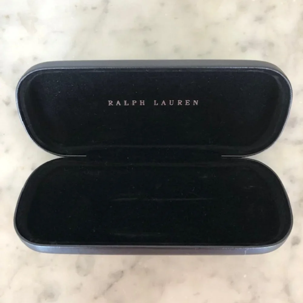 RALPH LAUREN Black Hard Clamshell Glass Case